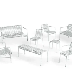 Hay Palissade Bench, Hot Galvanized -Outlet A Serene Garden Store hay palissade bench 12