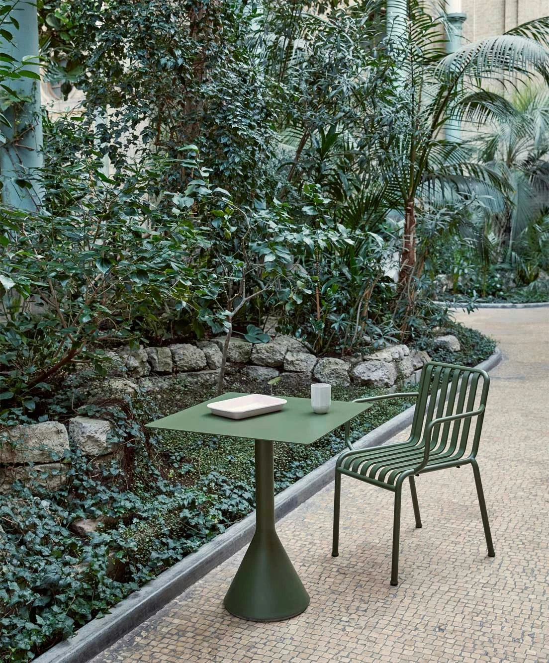 Hay Palissade Cone Table 65x65 Cm, Olive 3 Hay Palissade Cone Table 65x65 Cm, Olive - Image 3