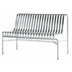 Hay Palissade Dining Bench Without Armrests, Hot Galvanized