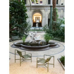 Hay Palissade Lounge Chair High, Olive -Outlet A Serene Garden Store hay palissade lounge chair high 7