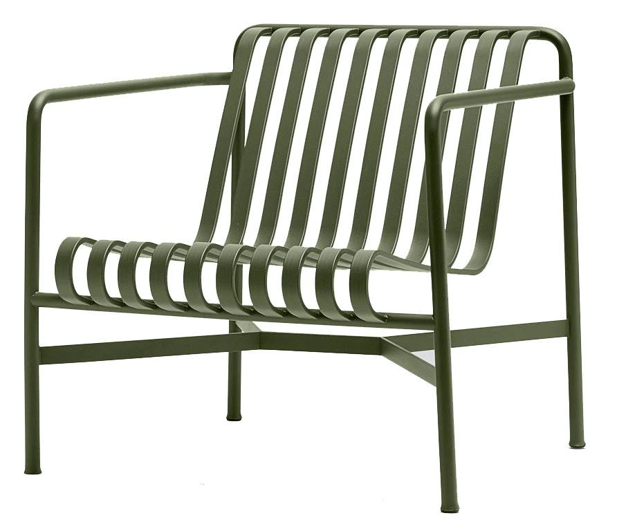 Hay Palissade Lounge Chair Low, Olive 1 Hay Palissade Lounge Chair Low, Olive