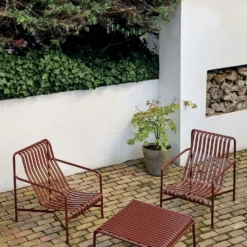 Hay Palissade Lounge Table 81,5x86 Cm, Iron Red -Outlet A Serene Garden Store hay palissade low table l815 x w86 x h38 sky grey 7