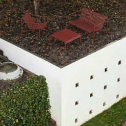 Hay Palissade Lounge Table 81,5x86 Cm, Iron Red -Outlet A Serene Garden Store hay palissade low table l815 x w86 x h38 sky grey 8