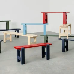 Hay Weekday Bench 23x111 Cm, Olive -Outlet A Serene Garden Store hay weekday bench l111 water based pinewood 12