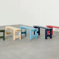 Hay Weekday Bench 23x111 Cm, Steel Blue -Outlet A Serene Garden Store hay weekday bench l111 water based pinewood 15