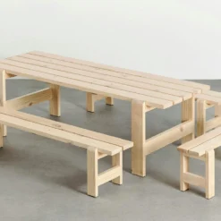Hay Weekday Bench 32x190 Cm, Natural -Outlet A Serene Garden Store hay weekday bench l111 water based pinewood 47