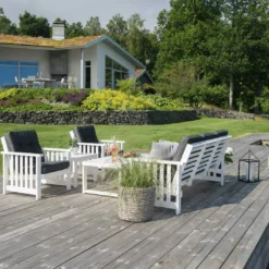Gotland Sofa Set 5 Seats, White -Outlet A Serene Garden Store hillerstorp gotland soffgrupp vit 2