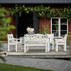 Läckö Armchair, White -Outlet A Serene Garden Store hillerstorp lacko fatolj vit 2
