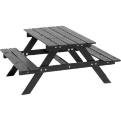 Picnic Mini Picnic Table 48x90 Cm, Black