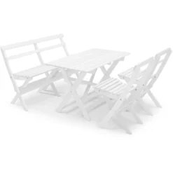 Torpet Table Set 4 Seats, White