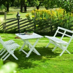 Torpet Table Set 4 Seats, White -Outlet A Serene Garden Store hillerstorp torpet table set 4 seats 4