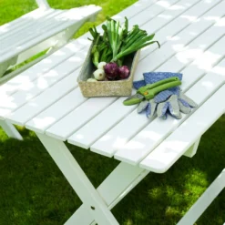 Torpet Table Set 4 Seats, White -Outlet A Serene Garden Store hillerstorp torpet table set 4 seats 6