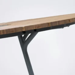 Circle Table 150 Cm, Bamboo / Black -Outlet A Serene Garden Store houe circle dining table 110 cm bamboo black 2 1