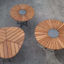 Circle Table 150 Cm, Bamboo / Black -Outlet A Serene Garden Store houe circle dining table 110 cm bamboo black 5 1